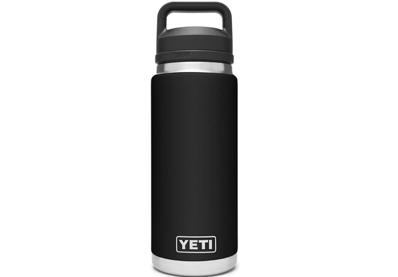 YETI Rambler 26 oz Bottle, Vacuum Insulated, Stainless Steel with Chug Cap, Black