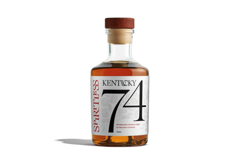 SPIRITLESS Kentucky 74 Non-Alcoholic Bourbon Whiskey Spirit, Distilled Ingredient for Cocktails, Made in Kentucky with Real American Oak, 375ml Bottle