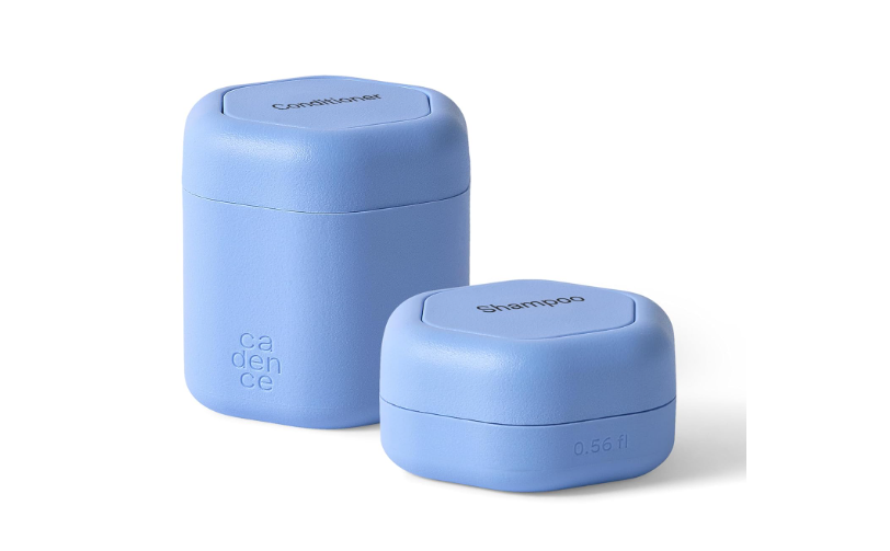 Cadence Travel Containers Basic Skincare Set - Magnetic Containers with Lids,Carry On Travel Essentials For Women/Men - 3 Small Capsules (0.56oz) - Cleanser...