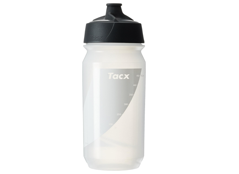 Tacx Shanti Twist 500 ml Water Bottle White Membrane Fastener, Clear/White, T5881.01