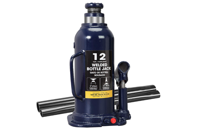 Big RED AT91203UR Torin Welded Hydraulic Car Bottle Jack for Auto Repair and House Lift, 12 Ton (24,000 lb), Blue
