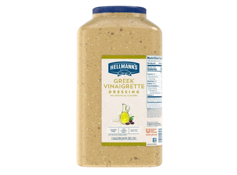 Hellmann's Greek Vinaigrette Salad Dressing Jug Gluten Free, No Artificial Flavors or added MSG, 1 gallon (Pack of 1)