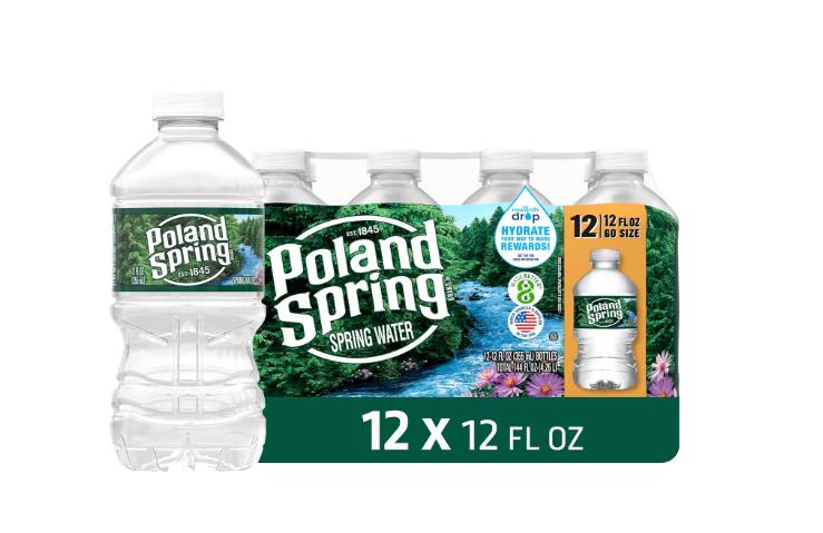 Poland Spring Maine Spring Water Bottles, 12-Pack - Still Bottled Water with Naturally Occurring Minerals for Taste - 12 Fl Oz Bottles | Still Bottled Water...