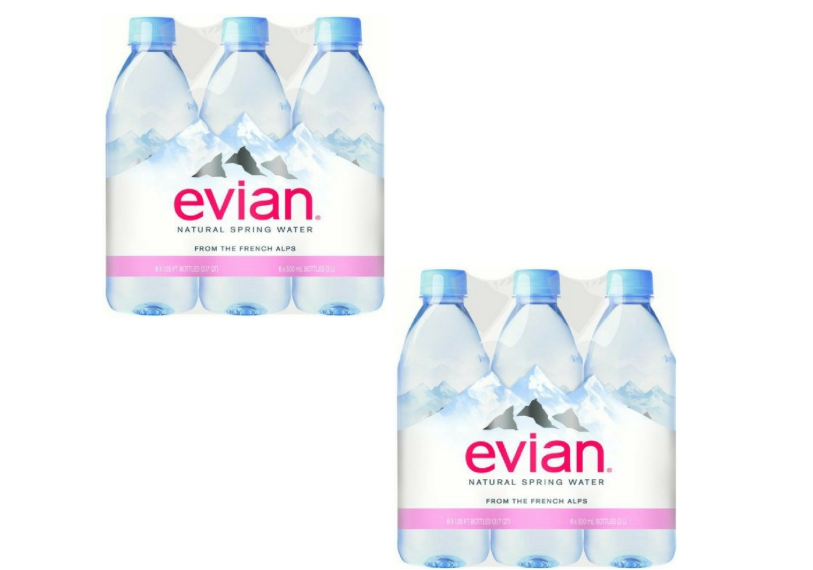 Evian Natural Spring Water, 16.9 Fl Oz, 6 Count (Pack of 2) 