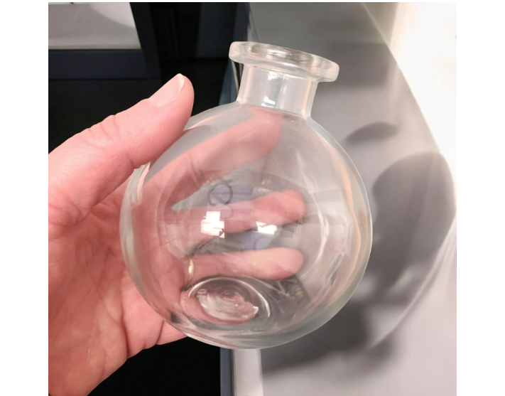 Nakpunar Spherical Clear Glass Bottle, 8.5 Oz. w/Cork (1, Cork)